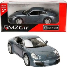 Rmz City 1:32 Avrupa Serisi Die Cast Çek Bırak Model Araba - Koyu Gri Porsche 911 Carrera S
