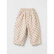 Teeny Weeny Unisex Kalp Desenli Balon Jean Pantolon