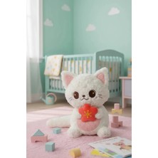 Miniso Lisanslı Çöl Yıldızı Peluş Oyuncak 40 cm – Çiçekli Beyaz Tasarım