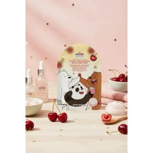 Miniso We Bare Bears Lisanslı Kiraz Özlü Meyveli Nemlendirici Kağıt Maske Eğlenceli Bakım