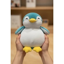 Miniso Lisanslı Küçük Mini Kalem Peluş Oyuncak Camgöbeği Penguen – Yumuşak Figür 17CM