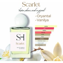 Sh Fragrances Scarlet Edp Kadın Parfüm | Tatlı Badem | Yasemin-Portakal Çiçeği | Yoğun Vanilyalı-Odunsu , 50ML