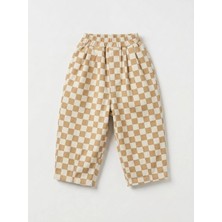 Teeny Weeny Unisex Damalı Balon Jean Pantolon