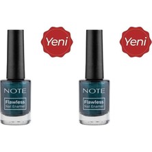Defne Store Nail Flawless Oje 114 Oil Green, Mavi (2 Paketi)