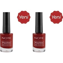 Defne Store Nail Flawless Oje 101 Bright Red, Kırmızı (2 Paketi)