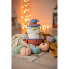 Miniso Lisanslı Mini Family Cadılar Bayramı Serisi Penguen Peluş Oyuncak 31 cm