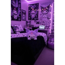 Miniso Sanrio Lisanslı Kuromi Peluş Oyuncak 35 cm – Yatar Pozisyon Magic Party Koleksiyonu