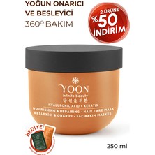 Yoon Saç Bakım Maskesi, 360° Yoğun Onarıcı Keratin ve Hyalüronik Asit İçeren Besleyici Saç Maskesi