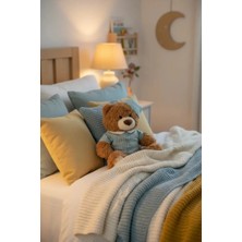 Miniso Lisanslı Pijamalı Oturan Ayı Figürlü Peluş Oyuncak 25 cm