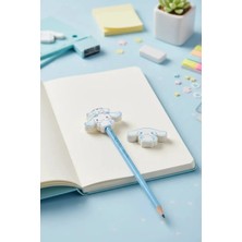 Miniso Sanrio Lisanslı Cinnamoroll Kalem ve Silgi Seti – Sevimli Okul ve Ofis Aksesuarı 19 cm