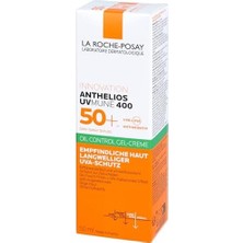 Defne Store Innovation Anthelios Uv Mune 400 50+ Oil Control Gel Creme Ultra Long Uva Protection Sans Parfum 50 ml