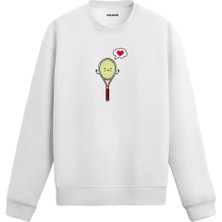 Colermi Aşık Raket Tasarımlı Sweatshirt