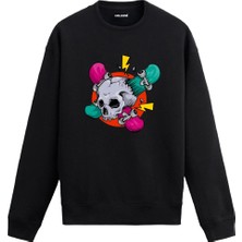 Colermi Kaykay Kurukafa Baskılı Sweatshirt
