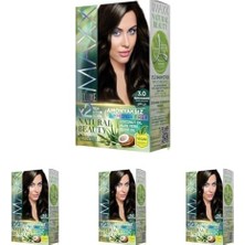 Defne Store Natural Beauty Amonyaksız Set Saç Boyası 3.0 Koyu Kahve (4 Paketi)
