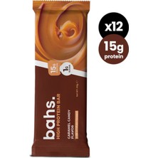 bahs. 12 Adet Whey Protein Bar Caramel Candy 15 g Protein İçeren Pratik Ara Öğün