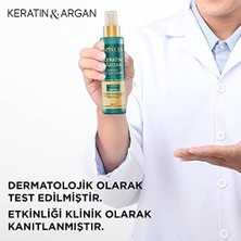 Defne Store Keratin & Argan Onarıcı Sıvı Saç Kremi – Hidrolize Keratin, Argan Yağı ve Biocomplex B11 Içeren Durulanmayan Saç Bakım Spreyi – 150 ml – Yıpranmış Saçlar Için