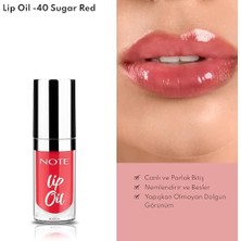 Defne Store Cosmetics Lip Oil 40 Sugar Red Nemlendirici ve Parlatıcı Dudak Bakım Yağı, Kırmızı (3 Paketi)