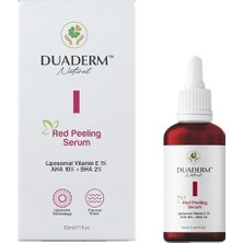 Defne Store Kırmızı Peeling Serum, Aha%10 + Bha%2 + E Vitamini%1, Akne Karşıtı ve Onarıcı, 30 ml (2 Paketi)