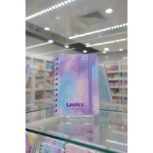 Miniso Lisanslı Pastel Serisi A5 Tel Ciltli Lastikli Defter 100 Sayfa – Mor