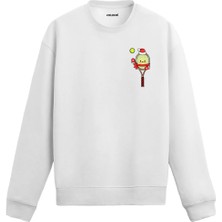 Colermi Yılbaşı Temalı Tenis Figürlü Sweatshirt