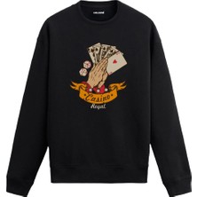 Colermi Casino Temalı Baskılı Sweatshirt