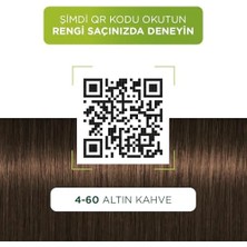 Defne Store Kalıcı Doğal Renkler 4-60 Altın Kahve Kakao Yağı & Yulaf Çekirdeği Özlü Saç Boyası 2li Paket