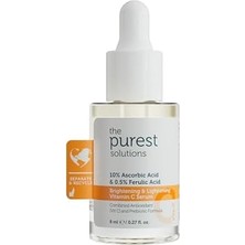 Defne Store The Purest Solutions Aydınlatıcı ve Cilt Tonu Eşitleyici C Vitamini Cilt Serumu, Seyahat Boy 8 ml