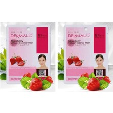 Defne Store Dermal Aydınlatıcı ve Arındırıcı Çilek Özlü Kolajen Maske 23GR 2li Paket