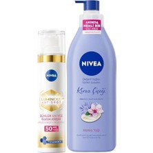 Defne Store Leke Karşıtı Gündüz Bakım Kremi 40ML, SPF50 + Değerli Yağlar Içeren Vücut Losyonu Kiraz Çiçeği & Jojoba Yağı, 400 ml