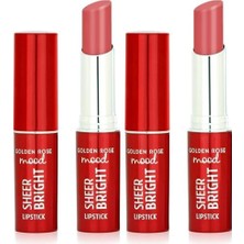 Defne Store Sheer Bright Lipstick NO:106 Peachy Pink - Parlak Ruj (2 Paketi)