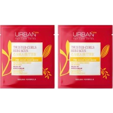 Defne Store Twisted Curls Hibiscus & Shea Butter Kıvırcık ve Dalgalı Saçlara Özel Duş Öncesi Saç Bakım Maskesi 50 Ml- Vegan 2li Paket