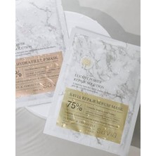 Defne Store Ovaco Onarıcı ve Kırışıklık Karşıtı Savia Yaprak Yüz Maskesi, Yüzde 75 Centella Asiatica, Niacinamide ve Hyaluronik Asit, Yoğun Nemlendirici ve Yenileyici Bakım