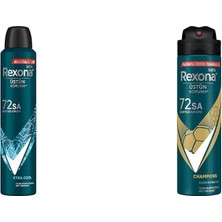 Defne Store Men Erkek Sprey Deodorant Xtra 72 Saat Kesintisiz Üstün Koruma 200 Ml(1) Rexona Men Erkek Sprey Deodorant Champions 72 Saat Kesintisiz Üstün Koruma 150 Ml(2)