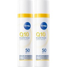 Defne Store SPF50 Q10 Kırışıklık Karşıtı Gündüz Yüz Bakım Kremi 40ML,NEMLENDIRICI,MAKYAJ Bazı,tüm Cilt Tonları (2 Paketi)