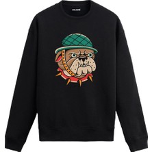 Colermi Savaşçı Köpek Temalı Sokak Stili Sweatshirt