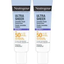 Defne Store Ultra Sheer Age Shield Fluid SPF50 Yüz Güneş Koruyucu 50 ml (2 Paketi)