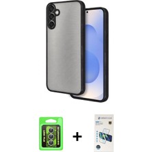 Pileli Store Pilelistore™ Galaxy S26 Plus Kılıf Ahenk Çizgi Serisi - Siyah 3D Antistatik Cam Ekran Koruyucu + Raze Metal Kamera Lens - Gs