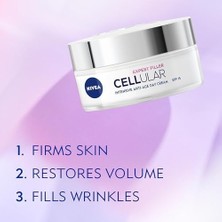 Defne Store Cellular Expert Filler Yoğun Yaşlanma Karşıtı Gündüz Bakım Yüz Kremi 50 Ml, Hyaluronik Asit ve Folik Asit, SPF15 Güneş Koruması (3 Paketi)