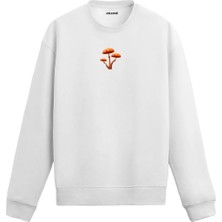 Colermi Mantar Baskılı Minimal Sweatshirt