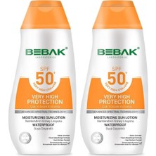Defne Store Bebak Nemlendirici Güneş Losyonu 50+ Spf 200 ml (2 Paketi)