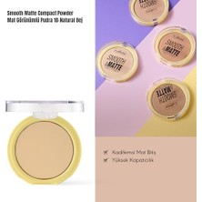Defne Store Callista Smooth Compact Powder Mat Görünümlü Pudra 10 Natural (3 Paketi)