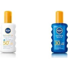 Defne Store Sun Seti | SPF50 Çocuklar Için Hassas 200ML X1 + SPF30 200ML, Ferahlatıcı X1