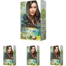 Defne Store Natural Beauty Amonyaksız Set Saç Boyası 8.11 Yoğun Küllü Açık Kumral (4 Paketi)