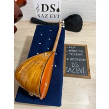 DS Saz Evi (Videolu) Yeni Seri Dut Ağaç Kısa Sap Bağlama Saz Jacklı (Kılıf Yedek Tel Tezene Hediye)