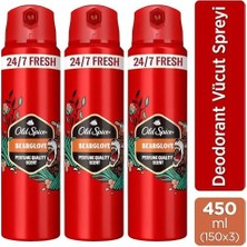 Defne Store Old Spice Bearglove Erkek Sprey Vücut Deodorantı 150 ml 3lü Paket
