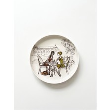 Maia Porselen 6'lı 19 cm Şef Modern Gün Baskılı Pasta Tabağı Seti