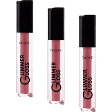Defne Store Cosmetics Glimmer Gloss Işıltılı Nemlendirici Dudak Parlatıcısı - 50 Rose Sorbet (3 Paketi)