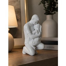My Craft 3D Babalar Günü Baba Kız Sarılma Biblosu Dekoratif Aile Temalı Özel Üretim Hediye 10 cm