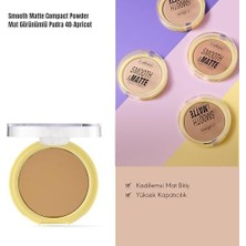 Defne Store Callista Smooth Compact Powder Mat Görünümlü Pudra 40 Apricot (3 Paketi)