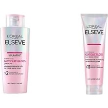 Defne Store Seti | Elseve Glycolic Gloss Mükemmel Parlaklık Için Bakım Yapan Şampuan 200 ml X1 + Elseve Glycolic Gloss Mükemmel Parlaklık Için Pürüzsüzleştirici Saç Kremi 150 ml X1